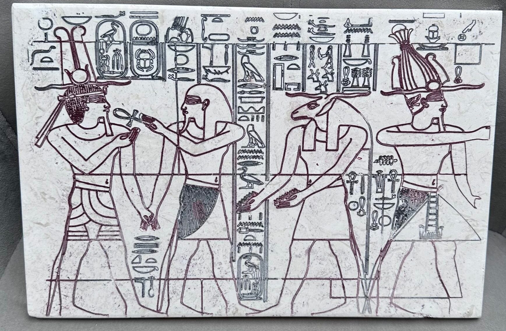 Temple  of Kummeh,7A, large 30x20x12cm box framed 37x29x3.5