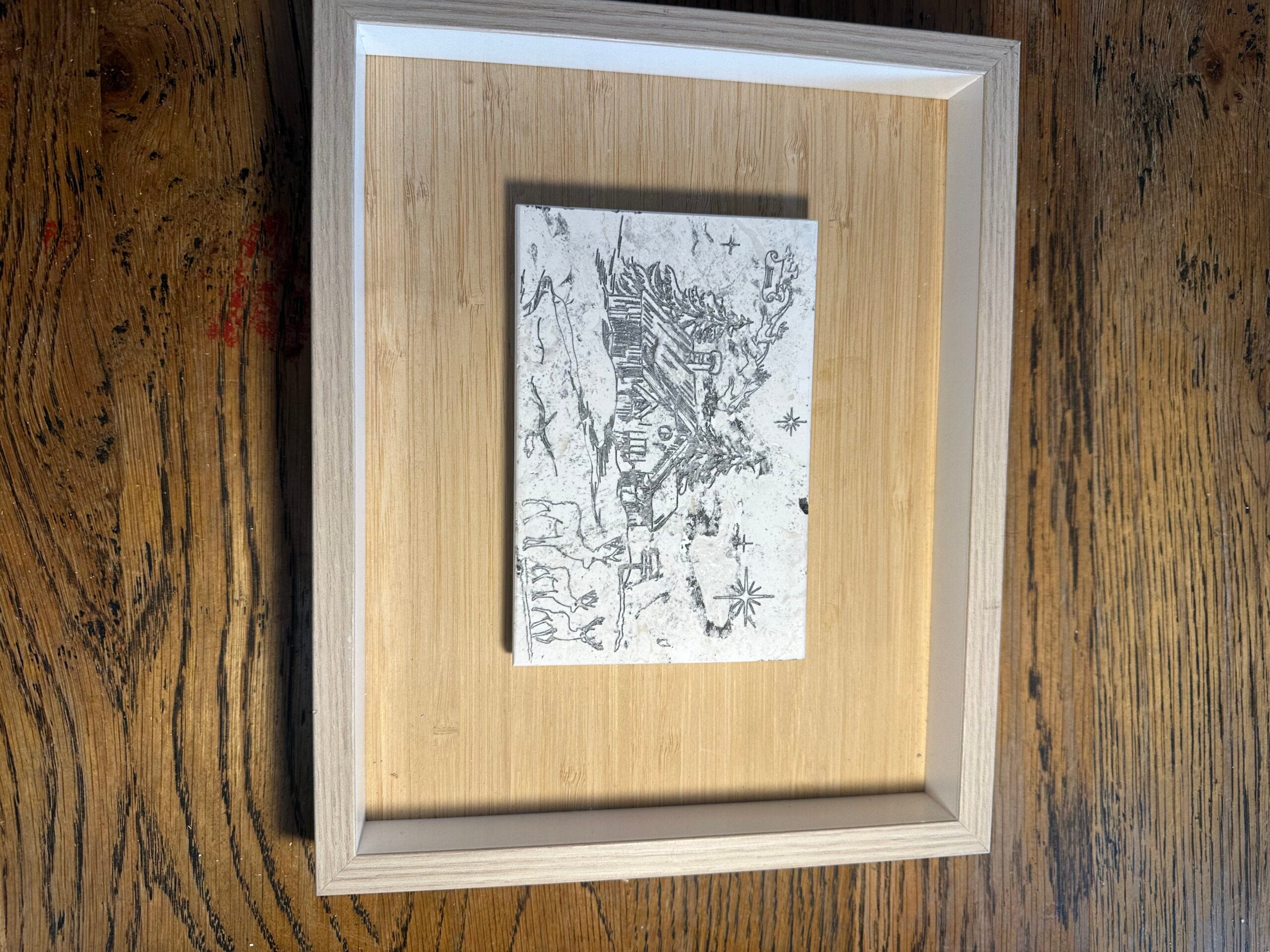 La Scapigliata in Umber large 30x20x1.2cm, framed in 53.5x46cm ash mount - Image 31